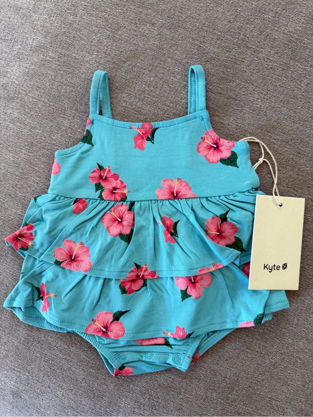 Kyte Baby Hibiscus Ruffle Romper